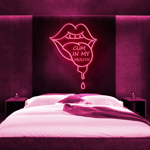 cum in my mouth neon sign