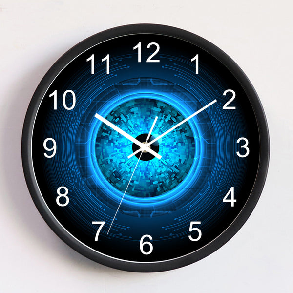 sound control science fiction eyeball led wall clock