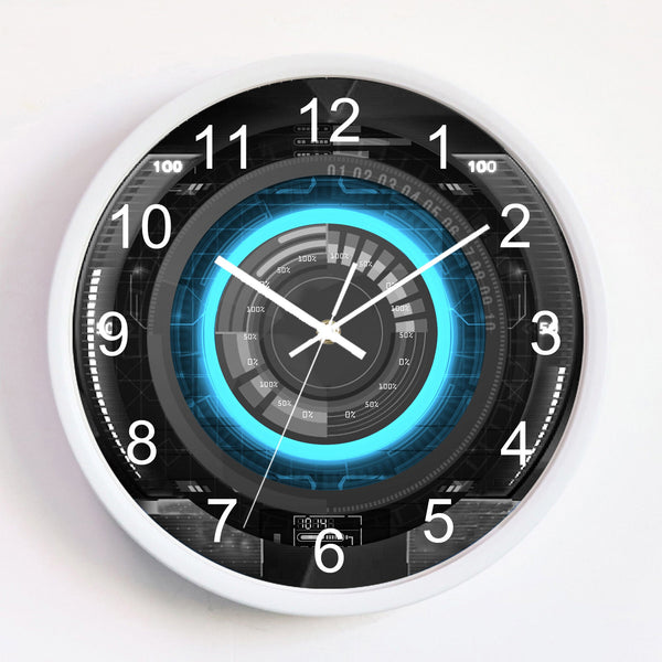 arc reactor led neon wall clock for kids game room decor
